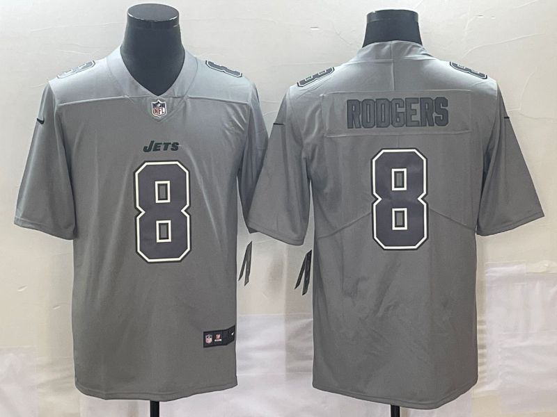 Men New York Jets #8 Rodgers Grey 2023 Nike Vapor Limited NFL Jersey->new england patriots->NFL Jersey